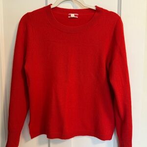 J. Crew Classic Cashmere Red Women's Sweater